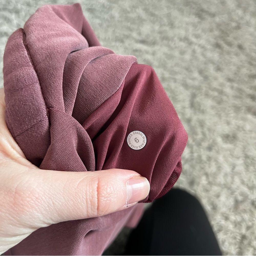 Lululemon Brushed Softstreme Split-Hem High-Rise Pant Red Merlot size 6 - Picture 3 of 4